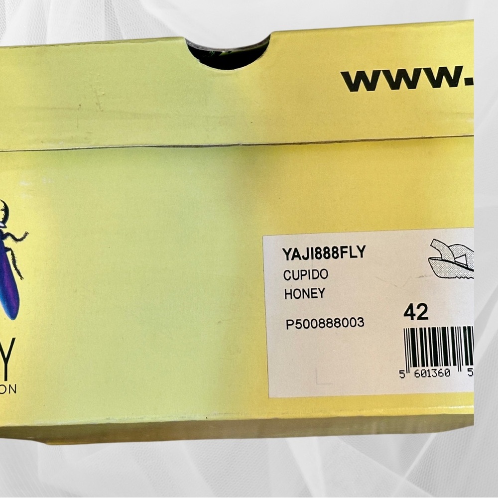 FLY London Women's Cupido Honey Wedge Heel Sandals size 42 New In Box - Picture 8 of 9
